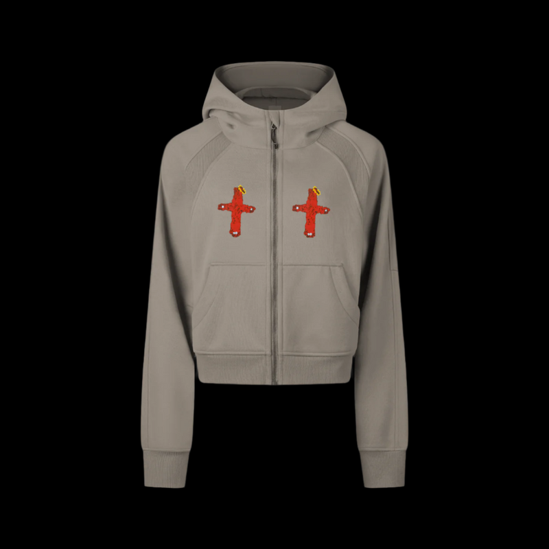 Cropped Zip-Hoodie