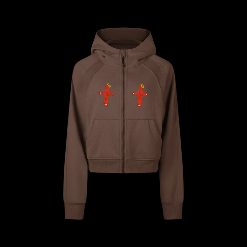 Cropped Zip-Hoodie