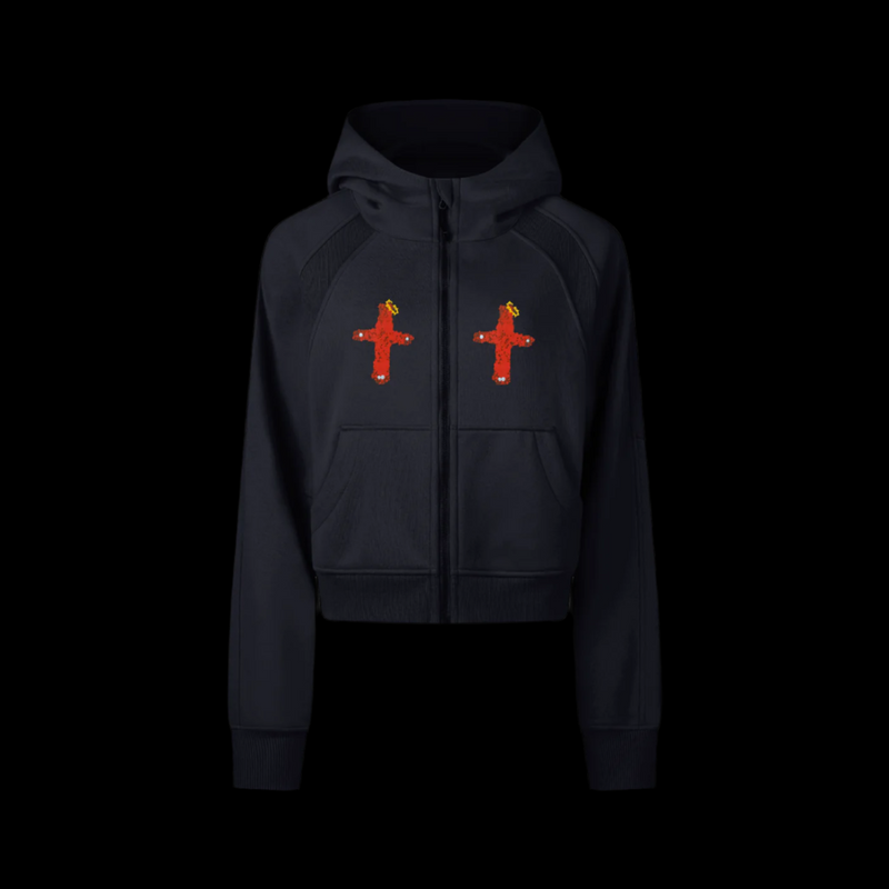 Cropped Zip-Hoodie